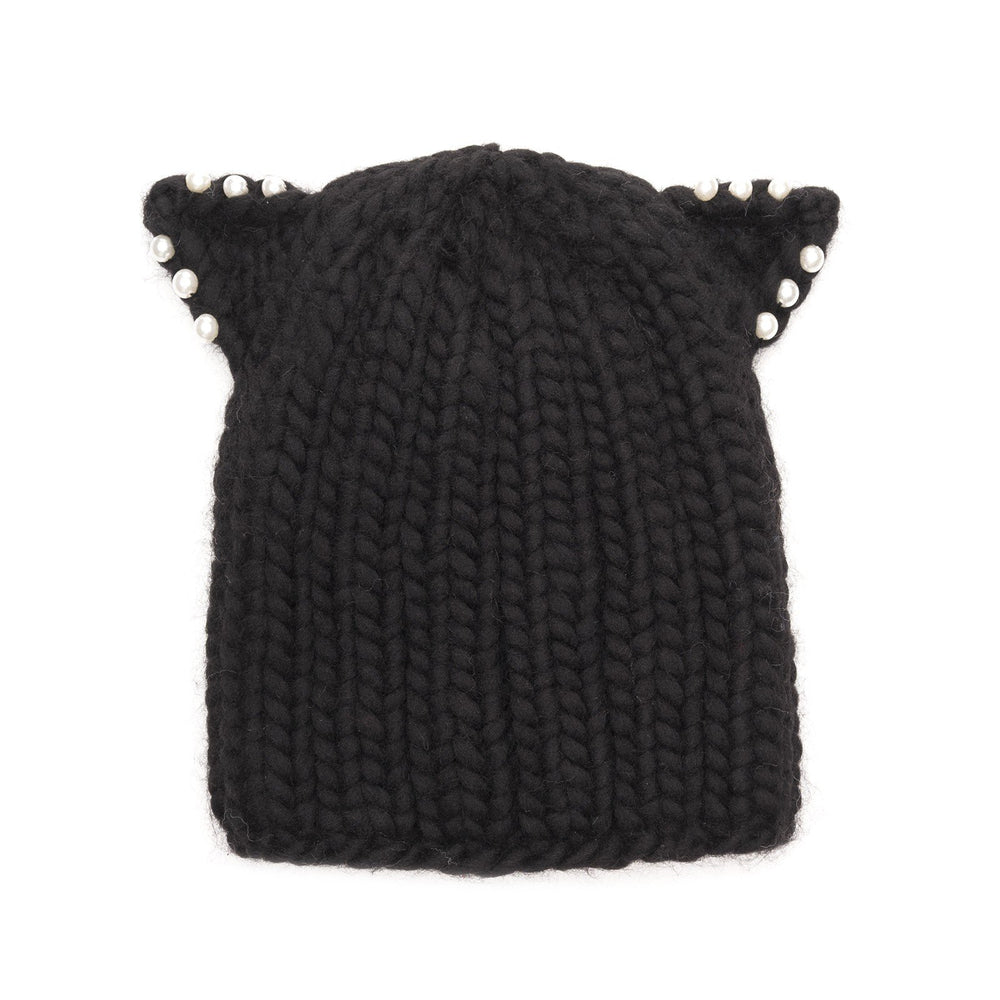 FELIX CHUNKY HAND-KNIT BEANIE IN BLACK - THE BOX BOUTIQUE