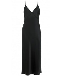ISSA JET BLACK SILK SLIP DRESS - THE BOX BOUTIQUE