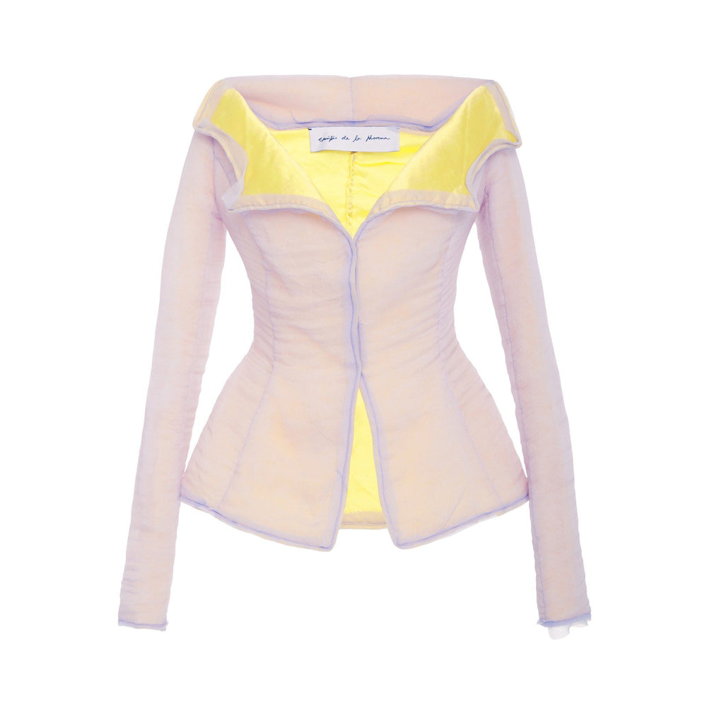 ETHEL OFF THE SHOULDER FITTED JACKET - THE BOX BOUTIQUE