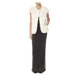 WHITE MAGNUM MINK FUR GILET - THE BOX BOUTIQUE