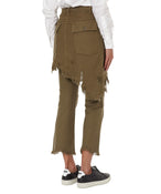 SURPLUS DOUBLE LAYERED JEANS IN OLIVE - THE BOX BOUTIQUE