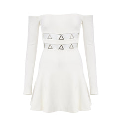 METAL EMBROIDERED DRESS WITH CUT OUTS - THE BOX BOUTIQUE