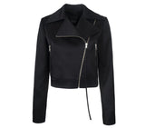 SATIN BIKER JACKET - THE BOX BOUTIQUE