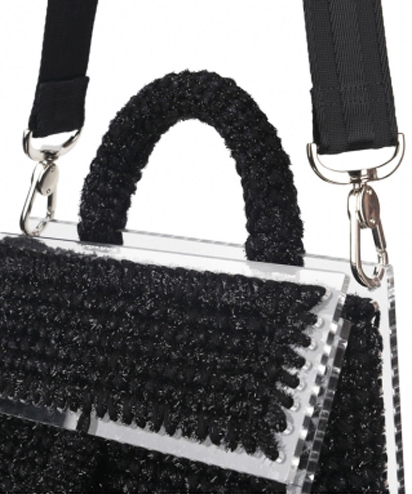 SPARKLY BLACK COPACABANA PURSE - THE BOX BOUTIQUE