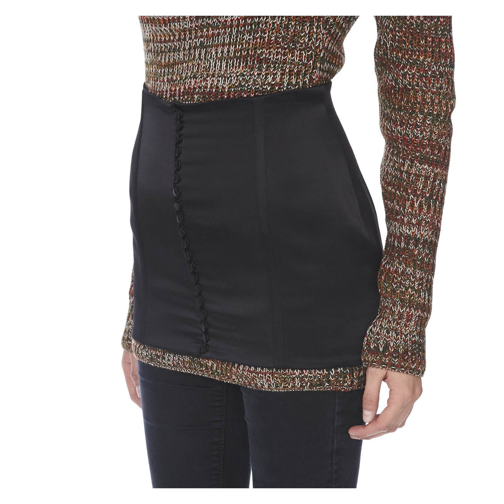 SATIN CORSET BELT IN BLACK - THE BOX BOUTIQUE