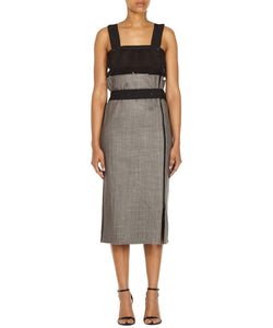 ZIP PENCIL SKIRT IN GREY - THE BOX BOUTIQUE