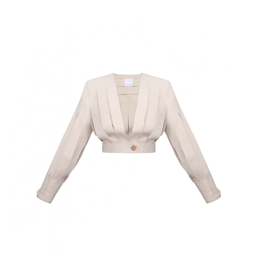 TWILL BANDED JACKET - THE BOX BOUTIQUE