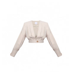 TWILL BANDED JACKET - THE BOX BOUTIQUE