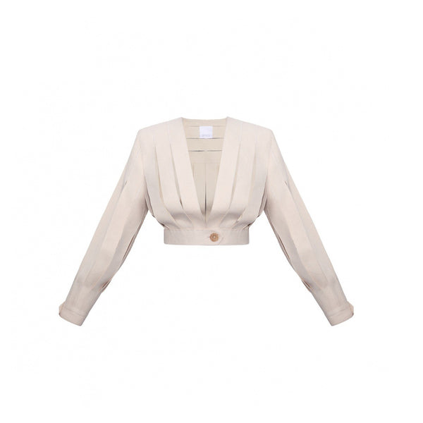 TWILL BANDED JACKET - THE BOX BOUTIQUE