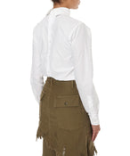 BACKWARDS BUTTON-UP WHITE SHIRT - THE BOX BOUTIQUE