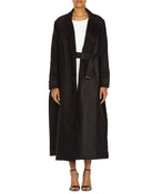 BLACK LONG SLIT COAT - THE BOX BOUTIQUE