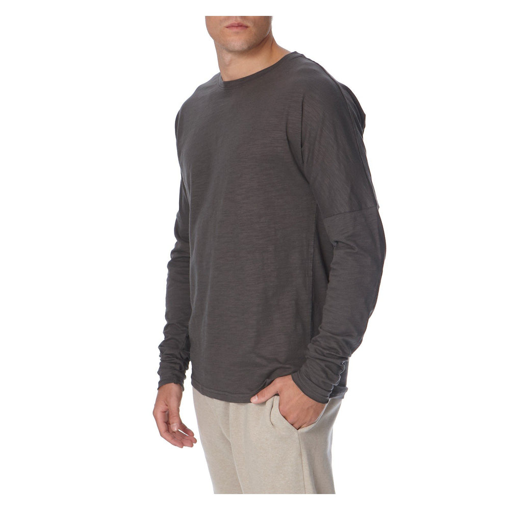 MINERAL LONG SLEEVE TEE IN CHARCOAL - THE BOX BOUTIQUE