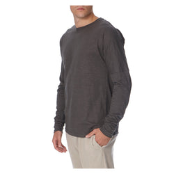 MINERAL LONG SLEEVE TEE IN CHARCOAL - THE BOX BOUTIQUE