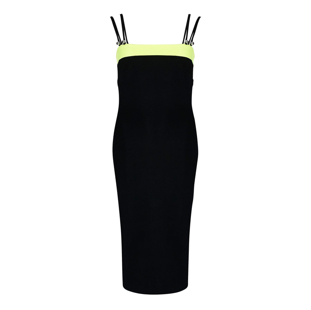 CONTRAST BAND PENCIL DRESS - THE BOX BOUTIQUE