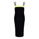 CONTRAST BAND PENCIL DRESS - THE BOX BOUTIQUE
