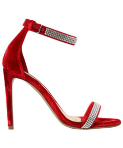 RED VELVET SANDALS - THE BOX BOUTIQUE