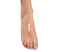 ANKLE BRACELET WITH PEARLS - THE BOX BOUTIQUE