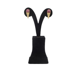 DIAMOND AND RUBIES ICE CREAM EARRINGS - THE BOX BOUTIQUE