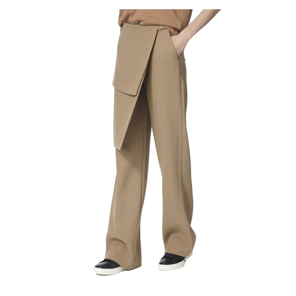 DOUBLE PANEL CAMEL TROUSERS - THE BOX BOUTIQUE