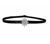 SINGLE STARBURST CHOKER IN WHITE GOLD - THE BOX BOUTIQUE