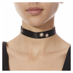 TRIPLE STARBURST CHOKER IN ROSE GOLD - THE BOX BOUTIQUE