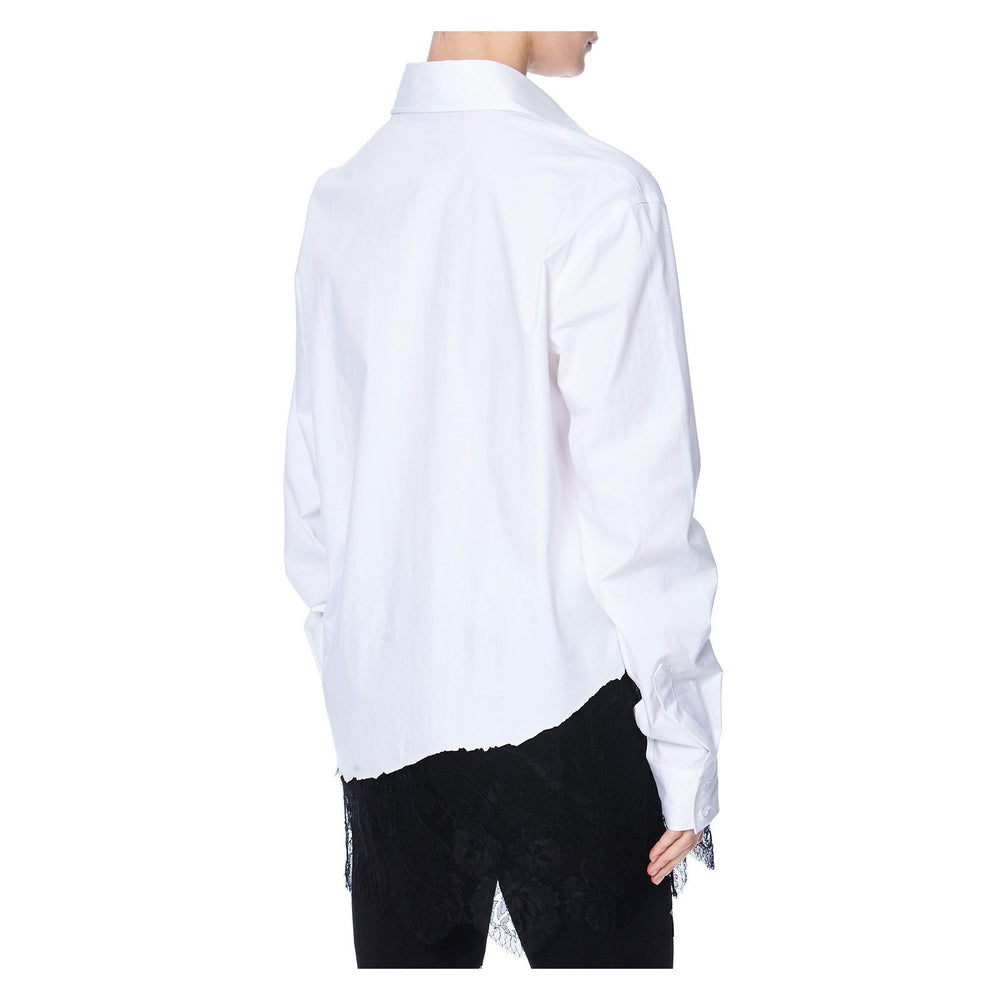 FOXY OVERSIZED SHIRT WITH LACE PANEL - THE BOX BOUTIQUE