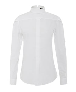 BACKWARDS BUTTON-UP WHITE SHIRT - THE BOX BOUTIQUE