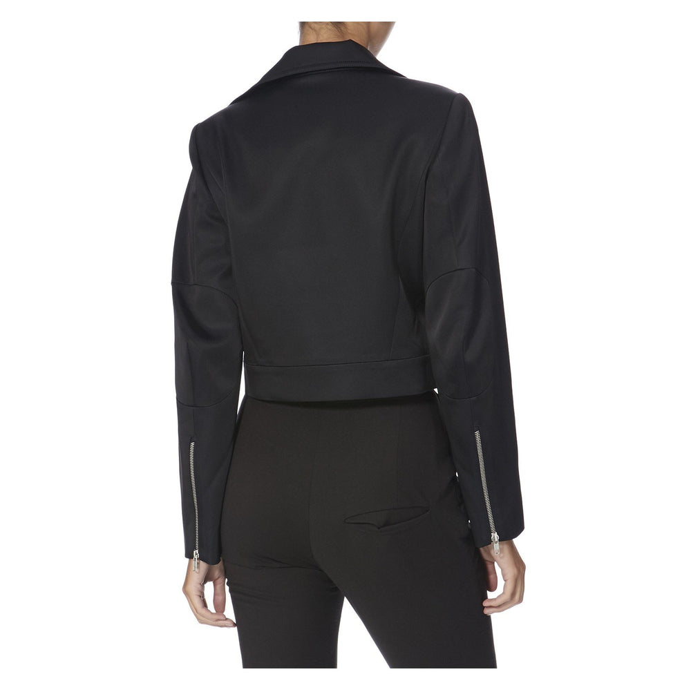 SATIN BIKER JACKET - THE BOX BOUTIQUE