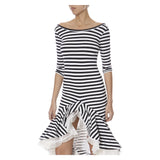 STRIPED JERSEY MAXI DRESS - THE BOX BOUTIQUE