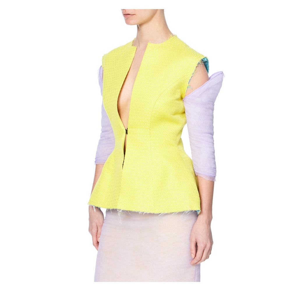 EUNICE CONTRAST SLEEVE FITTED JACKET - THE BOX BOUTIQUE