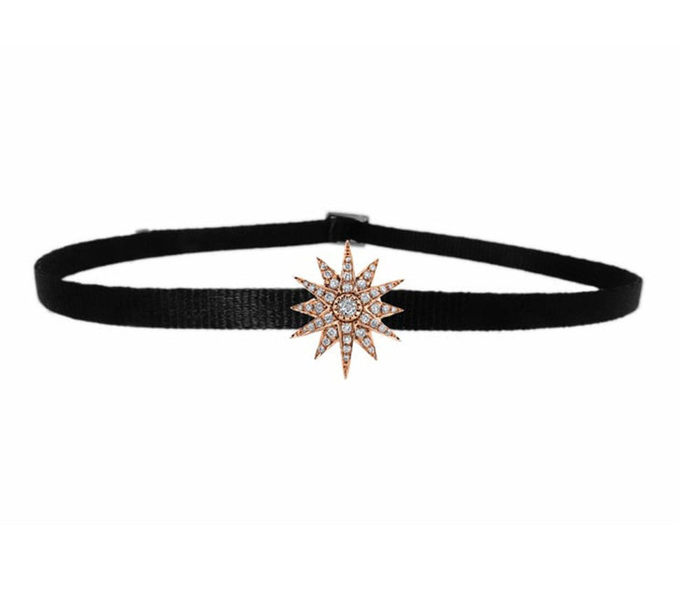 SINGLE STARBURST CHOKER IN ROSE GOLD - THE BOX BOUTIQUE