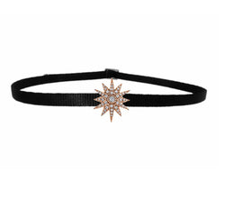 SINGLE STARBURST CHOKER IN ROSE GOLD - THE BOX BOUTIQUE