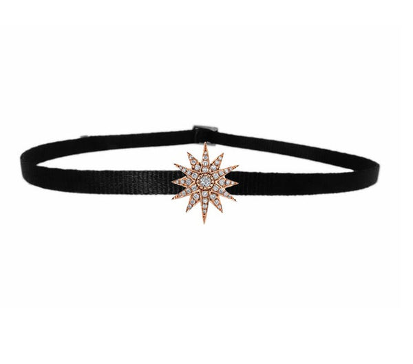 SINGLE STARBURST CHOKER IN ROSE GOLD - THE BOX BOUTIQUE