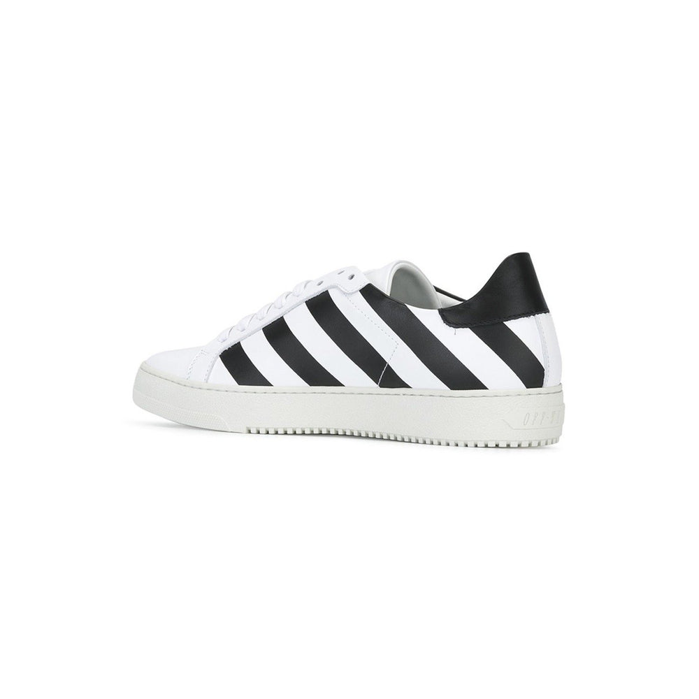 CLASSIC DIAGONAL SNEAKERS IN WHITE AND BLACK - THE BOX BOUTIQUE