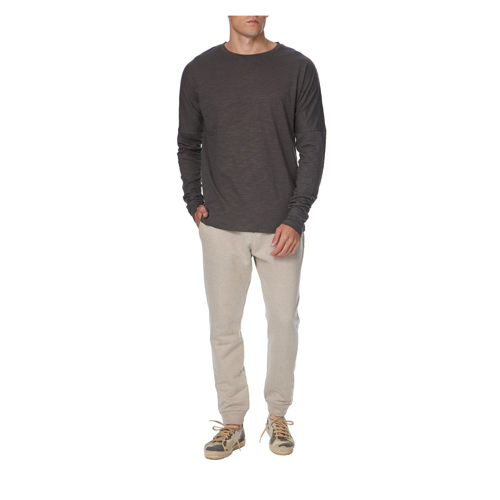 MINERAL LONG SLEEVE TEE IN CHARCOAL - THE BOX BOUTIQUE