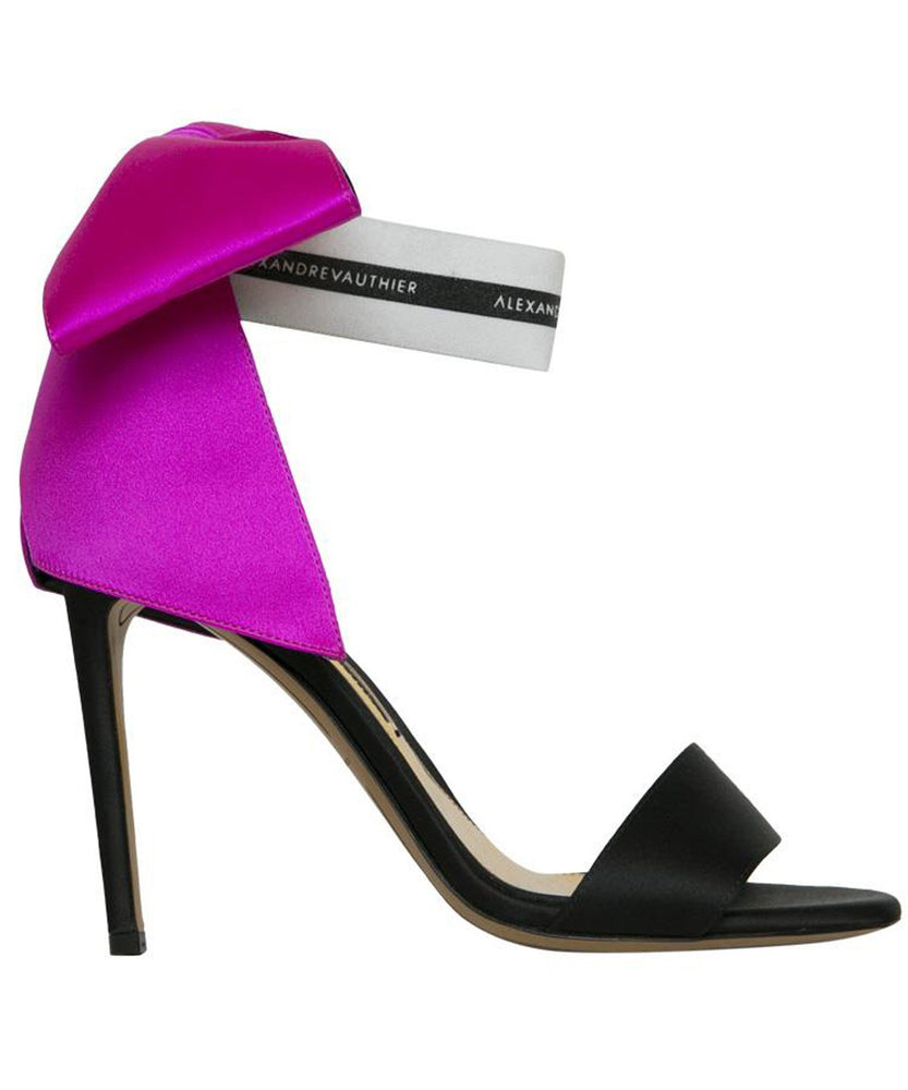 BOW DOWN SANDALS WITH FUCHSIA BOW - THE BOX BOUTIQUE