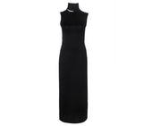 HIGH-NECK STRETCH-KNIT DRESS - THE BOX BOUTIQUE