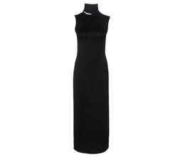 HIGH-NECK STRETCH-KNIT DRESS - THE BOX BOUTIQUE