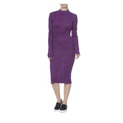 MIDNIGHT KNITTED DRESS IN PURPLE - THE BOX BOUTIQUE