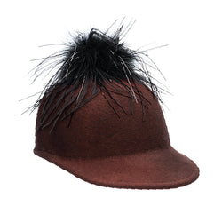 BO BRUSH WOOL FELT BASEBALL CAP IN BURGUNDY - THE BOX BOUTIQUE