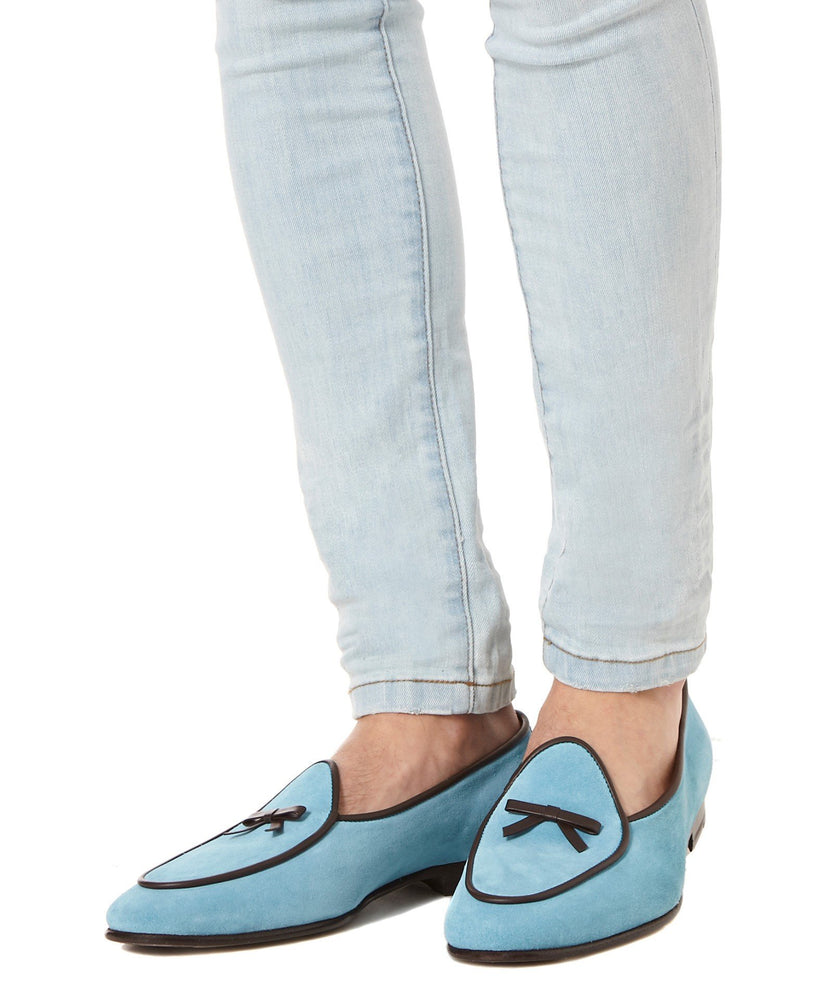 KENSINGTON LOAFERS IN LIGHT BLUE - THE BOX BOUTIQUE