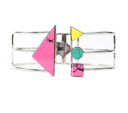 BT 5 COLLAR NECKLACE WITH TURQUOISE, YELLOW AND PINK - THE BOX BOUTIQUE