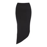 BLACK ASYMMETRIC SKIRT - THE BOX BOUTIQUE