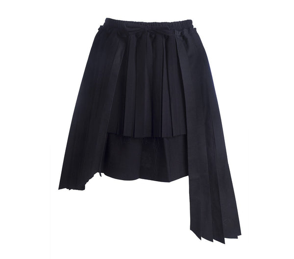 MINI SKIRT WITH PLEATED PANELS - THE BOX BOUTIQUE