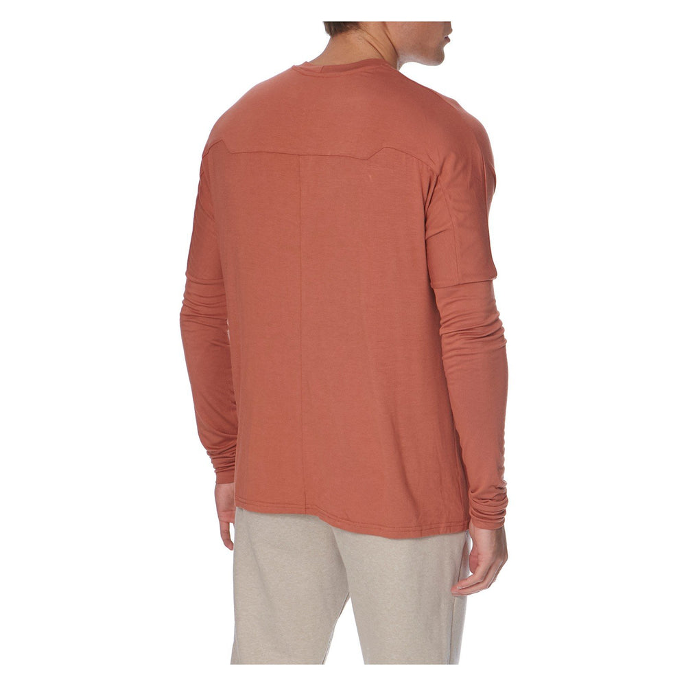 ESSENTIAL LONG SLEEVE TEE RUST - THE BOX BOUTIQUE