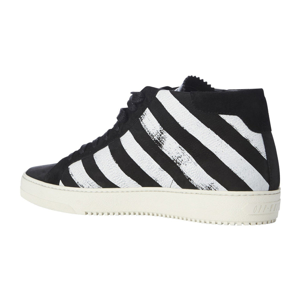 BRUSHED DIAGONALS MID SNEAKERS - THE BOX BOUTIQUE