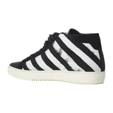 BRUSHED DIAGONALS MID SNEAKERS - THE BOX BOUTIQUE