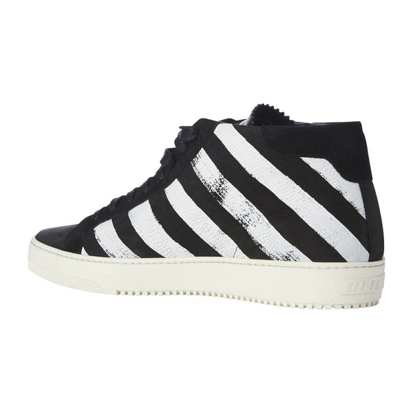 BRUSHED DIAGONALS MID SNEAKERS - THE BOX BOUTIQUE