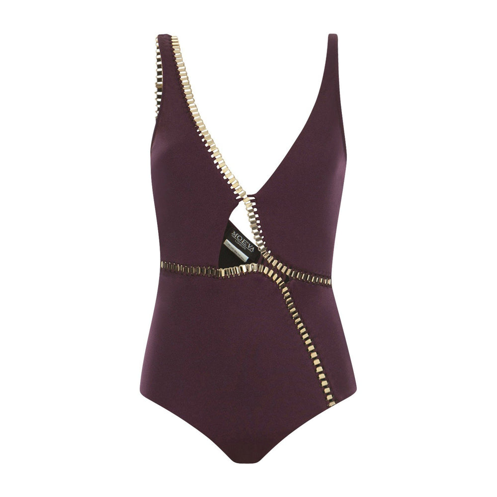 CLAIRE ONE PIECE IN PRUNE - THE BOX BOUTIQUE