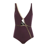 CLAIRE ONE PIECE IN PRUNE - THE BOX BOUTIQUE
